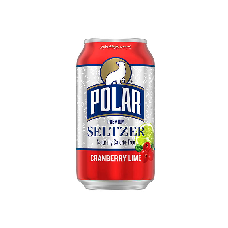 51 Polar Sparkling Water Cranberry Lime 12fl.oz - Image 1