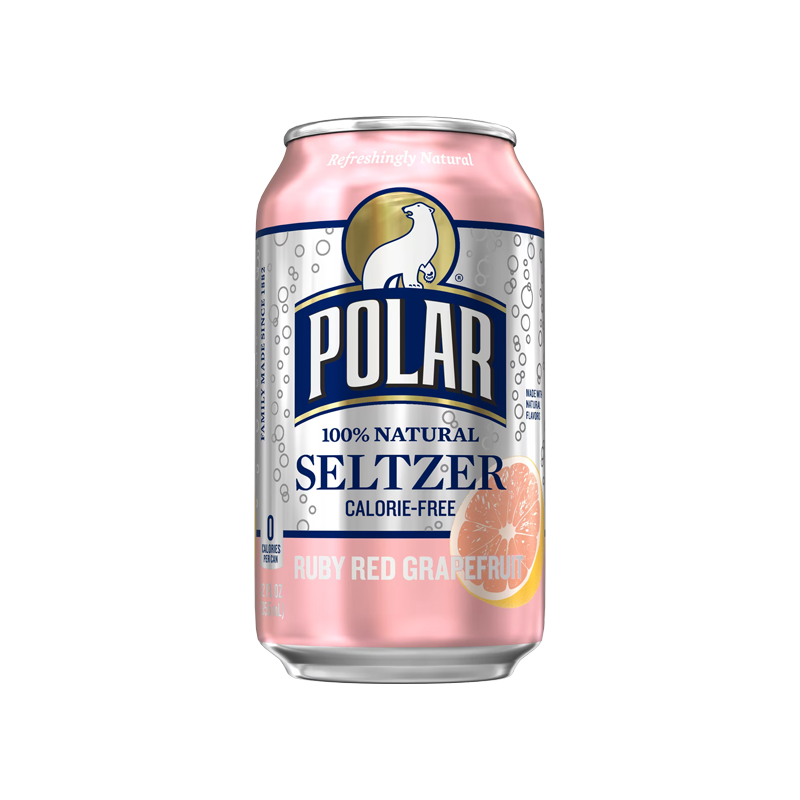 55 Polar Sparkling Water Ruby Red Grapefruit 12fl.oz - Image 1