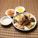 [Myeonjjam Banjeom] Seafood & Vegetable Platter with Mustard Sauce (Yangjangpi)