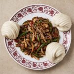 [Myeonjjam Banjeom] Stir-Fried Pork & Peppers with Flower Buns (Gochu Japchae)