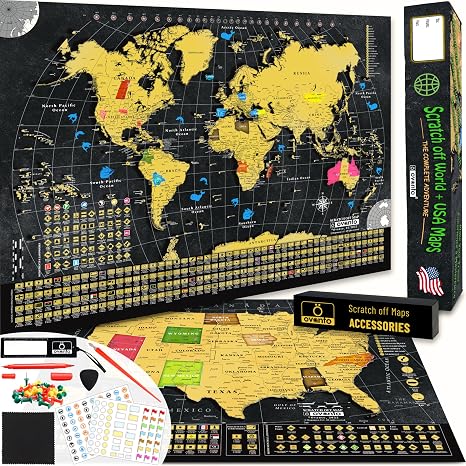 Scratch-Off World Map Poster